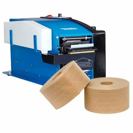 GLOBAL INDUSTRIAL Electronic Kraft Tape Dispenser For 1/2 -3inW Tape, Free Case Of Tape 412477S